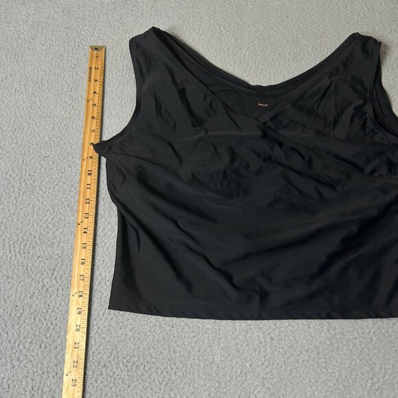 Honey Mark 2 Piece Swimsuit Womens 3XL Black Basil Wrap Top High Waist Bottoms - Picture 7 of 14